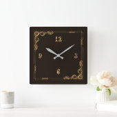 Mooie elegante vintage vierkante klok (Huis)