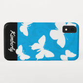 Mooie Elegante vlinders Monogram Case-Mate iPhone Case (Achterkant (horizontaal))