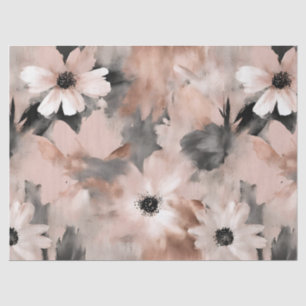 Mooie elegante Waterverf Blush Daisy Floral Tissuepapier