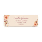 Mooie Elegante Waterverf Botanische Adres Etiket (Voorkant)