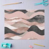 Mooie Elegante Waterverf Roze Grijs Abstract Tissuepapier (Craft)