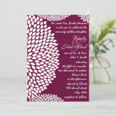 Mooie elegante Zinnia bruiloft uitnodiging (Staand voorkant)