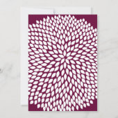 Mooie elegante Zinnia bruiloft uitnodiging (Achterkant)