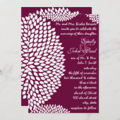 Mooie elegante Zinnia bruiloft uitnodiging (Voorkant / Achterkant)