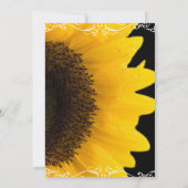 Mooie Elegante Zonnebloem Huwelijksuitnodiging Kaart (Achterkant)