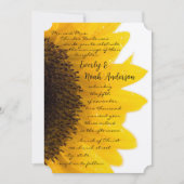 Mooie Elegante Zonnebloem Trouw Uitnodiging (Voorkant)