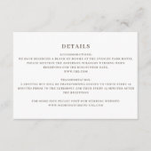 Mooie Elegante Zonnebloemen Herfst bruiloft Informatiekaartje (Voorkant)