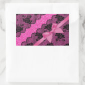 Mooie, elegante zwarte rozen stippen rechthoekige sticker (Tas)