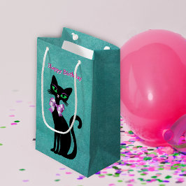 Mooie Elegante Zwarte Verjaardag Kat Groene Ogen S Klein Cadeauzakje