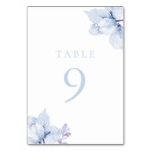 Mooie Elegantie Blauw Bloemen Bruiloft Kaart (Achterkant)