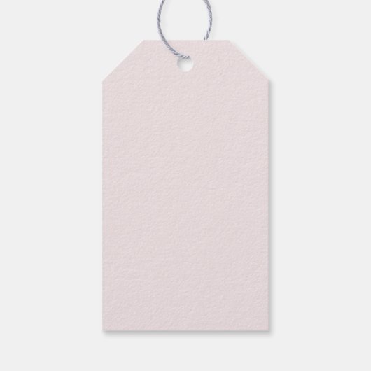 Mooie Elegantie Blush Bloemen Bruiloft Cadeaulabel (Achterkant)