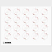Mooie Elegantie Blush Bloemen Bruiloft Ronde Sticker (Vel)