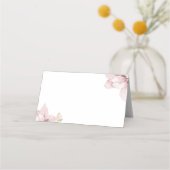 Mooie Elegantie Blush Bloemig Plaatskaartje (Voorkant)