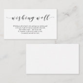 Mooie elegantie, in het zwart, bruiloft wensen goe informatiekaartje (Voorkant / Achterkant)