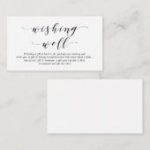 Mooie elegantie, in zwart, weddenschap goed informatiekaartje (Voorkant / Achterkant)