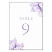 Mooie Elegantie Paarse Bloemen Bruiloft Kaart (Achterkant)