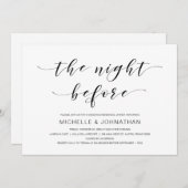 Mooie elegantie, zwart script, repetitiediner kaart (Voorkant / Achterkant)