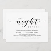 Mooie elegantie, zwart script, repetitief diner kaart (Voorkant / Achterkant)