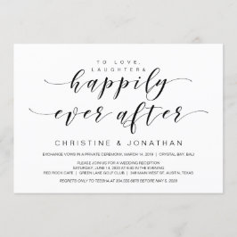 Mooie Elegantie, Zwart, Trouwuitvlucht Kaart