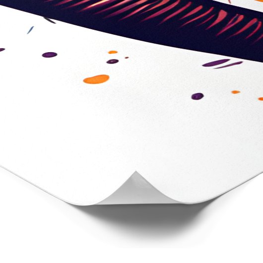 Mooie Elephant Waterverf Digitale Print Poster (Hoek)