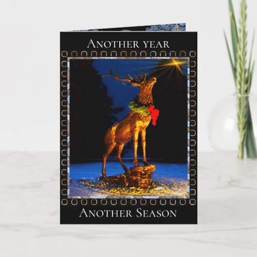 Mooie Elk Kersttijm Feestdagen Kaart (Voorkant)