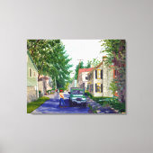 Mooie Elsah Illinois straatbeeld Canvas Afdruk (Voorkant)