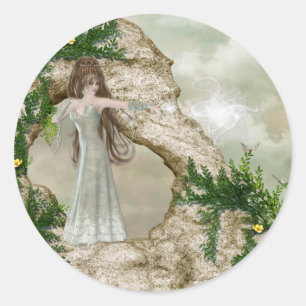 Mooie Elven Magic Fantasy-Stickers Ronde Sticker