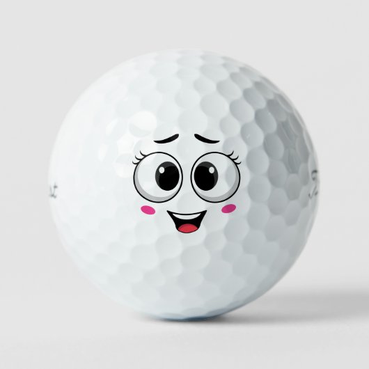 Mooie emoticon golfballen (Voorkant)