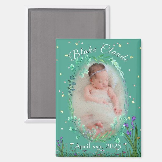 Mooie en Aardige Kinderen - Botanisch Turkoois Magneet (Voorkant / Achterkant)