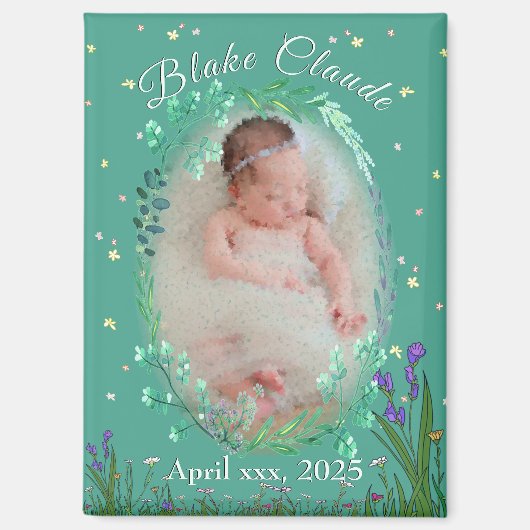 Mooie en Aardige Kinderen - Botanisch Turkoois Magneet (Voorkant)