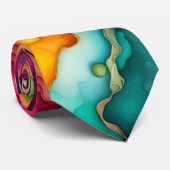 Mooie en abstracte pastel kunst stropdas (Opgerold)