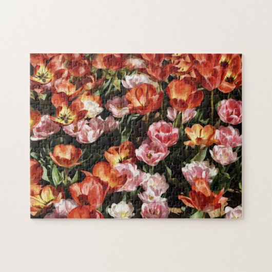Mooie en Artsy Tulip Flowers Puzzle Legpuzzel (Horizontaal)
