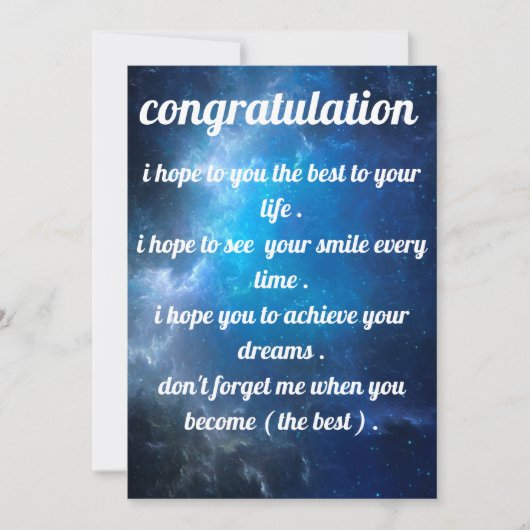 mooie en beste felicitaties voor de uitnodiging (Voorkant)