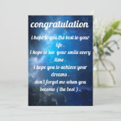 mooie en beste felicitaties voor de uitnodiging (Staand voorkant)