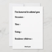 mooie en beste felicitaties voor de uitnodiging (Achterkant)