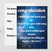 mooie en beste felicitaties voor de uitnodiging (Voorkant / Achterkant)