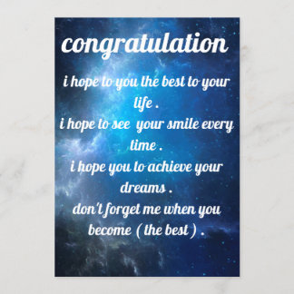 mooie en beste felicitaties voor de uitnodiging