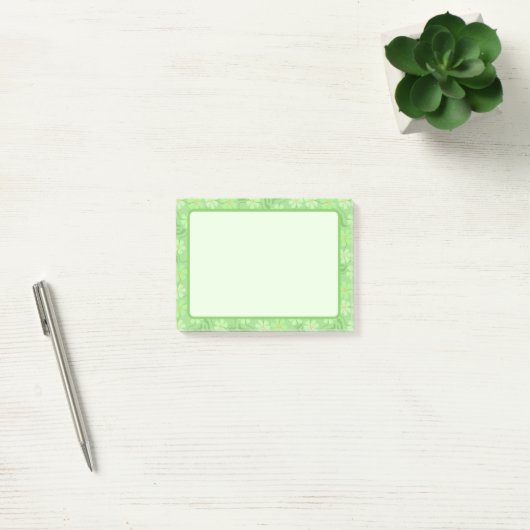 Mooie en bloemige groene bloemblad Post-it-briefje Post-it® Notes (Kantoor)