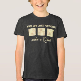 Mooie en bloemrijke patchworkpatroon in pasteltint Tri-Blend shirt