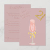 Mooie en Chic 21e verjaardag Kaart (Voorkant / Achterkant)