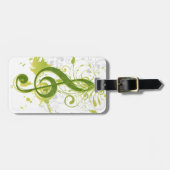 Mooie en coole muzieknoten met een spleet bagagelabel (Voorkant horizontaal)