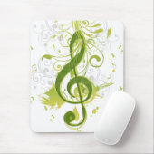 Mooie en coole muzieknoten met een spleet muismat (Met muis)