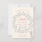 Mooie en eenvoudige 1 e verjaardag van het meisje kaart (Voorkant)