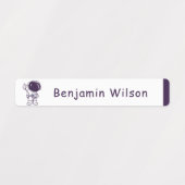 Mooie en Eenvoudige Astronaut Aangepaste Kindernaa Labels (Design 1)