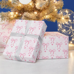 Mooie en eenvoudige roze ontwerp cadeaupapier