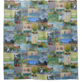 Mooie en Elegant Claude Monet Paintings Douchegordijn (Voorkant)