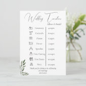 Mooie en elegante bruiloft kaart (Staand voorkant)