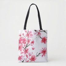 Mooie en elegante Cherry Blossom Canvas tas