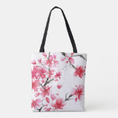 Mooie en elegante Cherry Blossom Canvas tas (Achterkant)