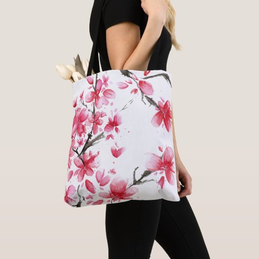 Mooie en elegante Cherry Blossom Canvas tas (Dichtbij)